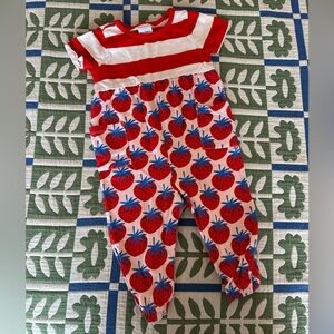Hanna Mixie Romper - berries and stripes